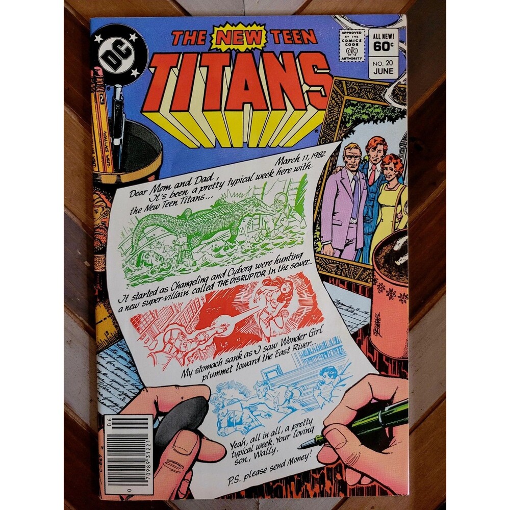 New Teen Titans #20 FN Newsstand Copy (1982) Perez Art! Starfire! 1st Disruptor